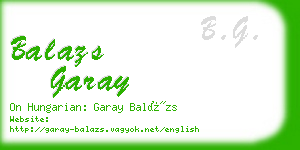 balazs garay business card